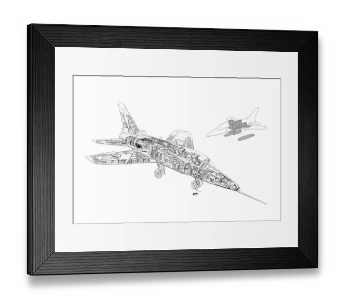 Framed Print : Folland Gnat Cutaway Drawing Framed Print : Folland Gnat Cutaway Drawing