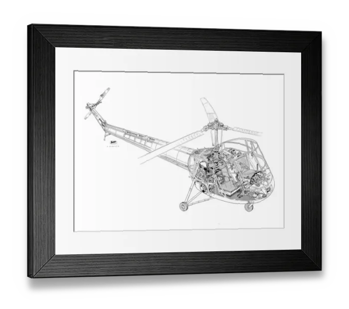 Framed Print : Saro W14 Skeeter Cutaway Drawing Framed Print : Saro W14 Skeeter Cutaway Drawing
