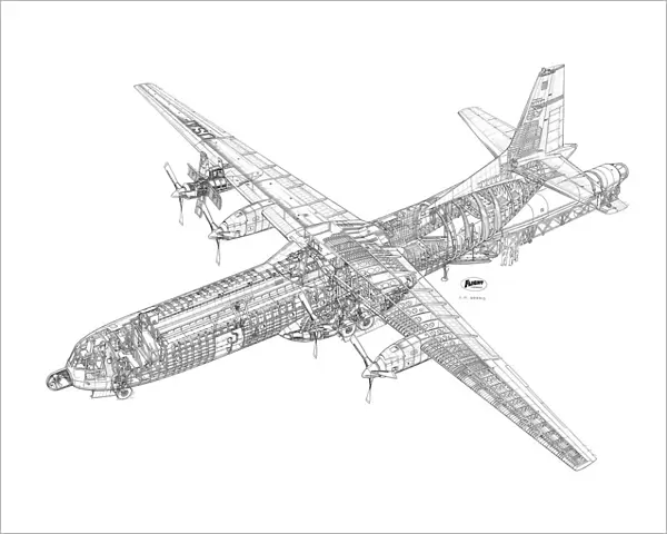 Douglas C-133 Cargomaster Cutaway Drawing