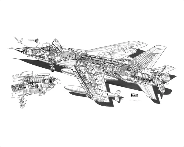 Republic F-105D Thunderchief Cutaway Drawing