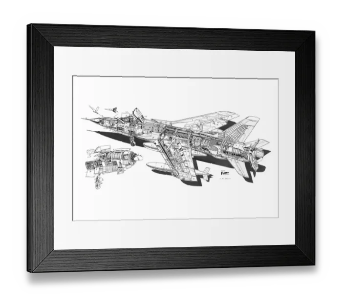 Framed Print : Republic F-105D Thunderchief Cutaway Drawing Framed Print : Republic F-105D Thunderchief Cutaway Drawing