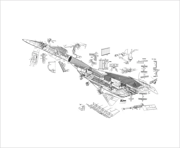 North American XB-70 Valkyrie Cutaway Drawing