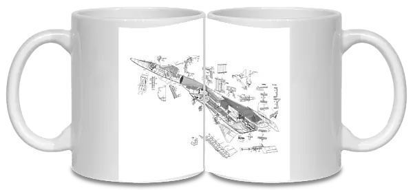 North American XB-70 Valkyrie Cutaway Drawing