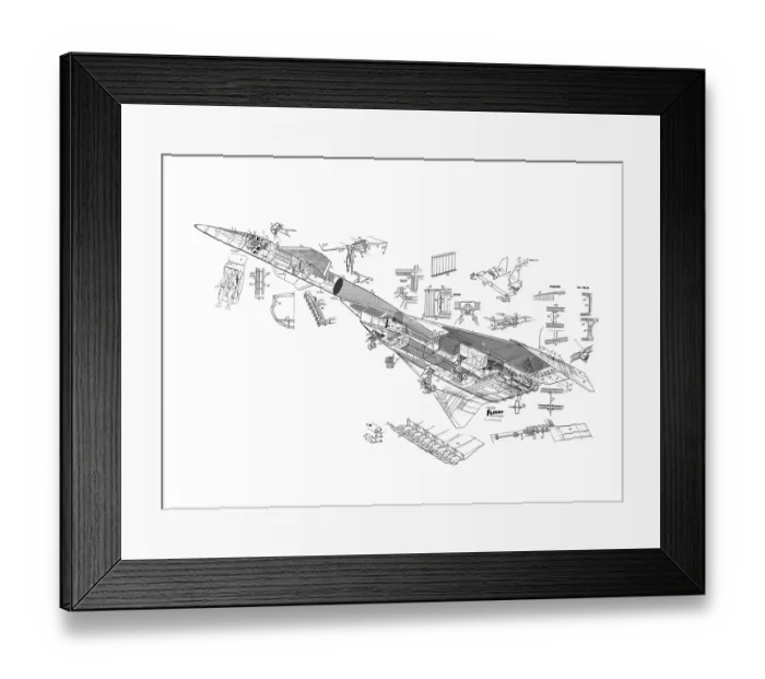 Framed Print : North American XB-70 Valkyrie Cutaway Drawing Framed Print : North American XB-70 Valkyrie Cutaway Drawing