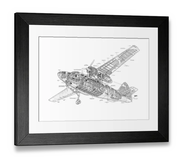 Framed Print : Percival P66 Pembroke Cutaway Drawing Framed Print : Percival P66 Pembroke Cutaway Drawing