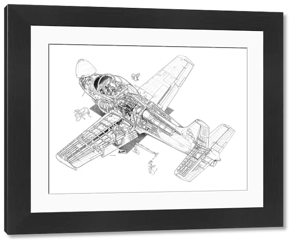 BAC Jet Provost T5 Cutaway Drawing