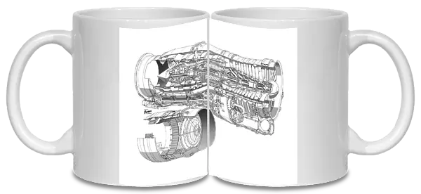 Rolls Royce Spey 25R Cutaway Drawing