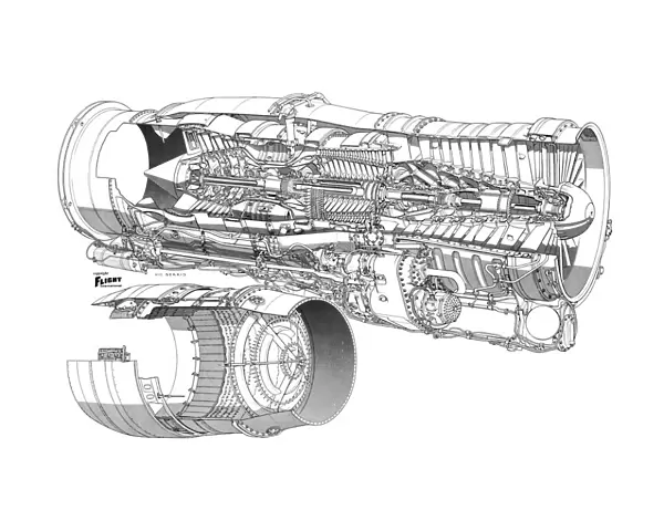 Rolls Royce Spey 25R Cutaway Drawing