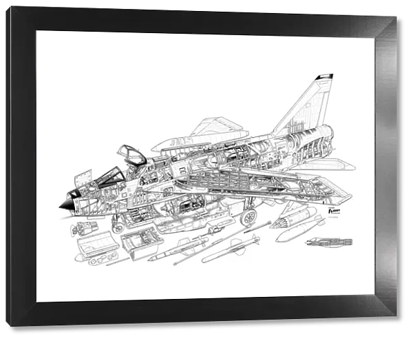 English Electric Lightning F-53 Cutaway Drawing