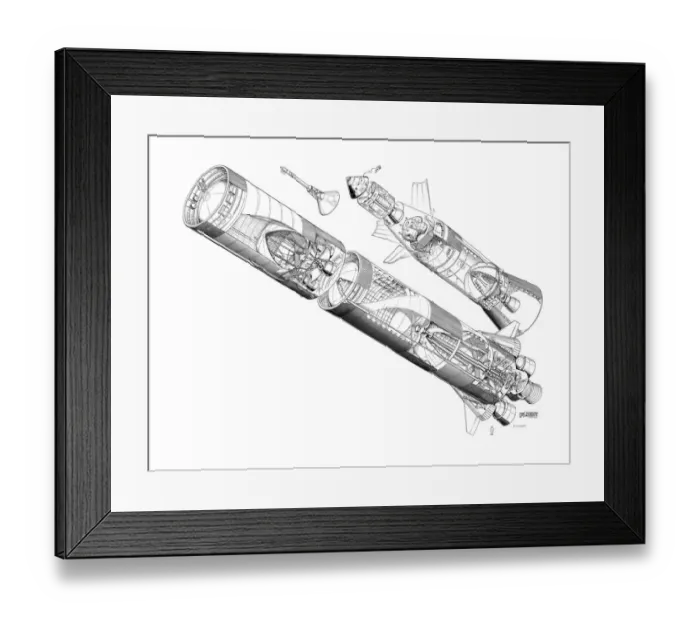 Framed Print : Nasa Apollo Saturn V Rocket Cutaway Drawing Framed Print : Nasa Apollo Saturn V Rocket Cutaway Drawing