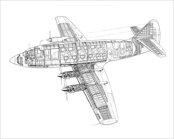 Armstrong Whitworth AW55 Apollo Cutaway Drawing