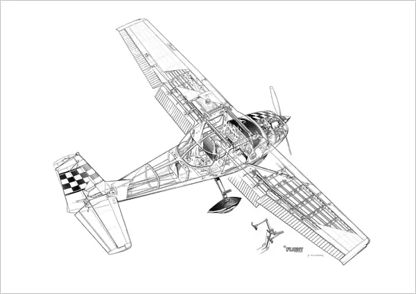 Cessna 150 Aerobat Cutaway Drawing