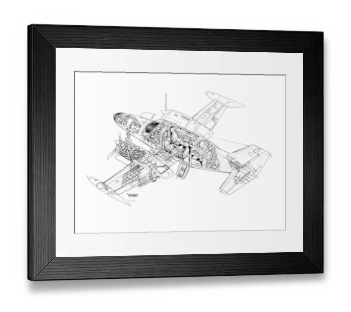 Framed Print : Cessna 421 Golden Eagle Cutaway Drawing Framed Print : Cessna 421 Golden Eagle Cutaway Drawing