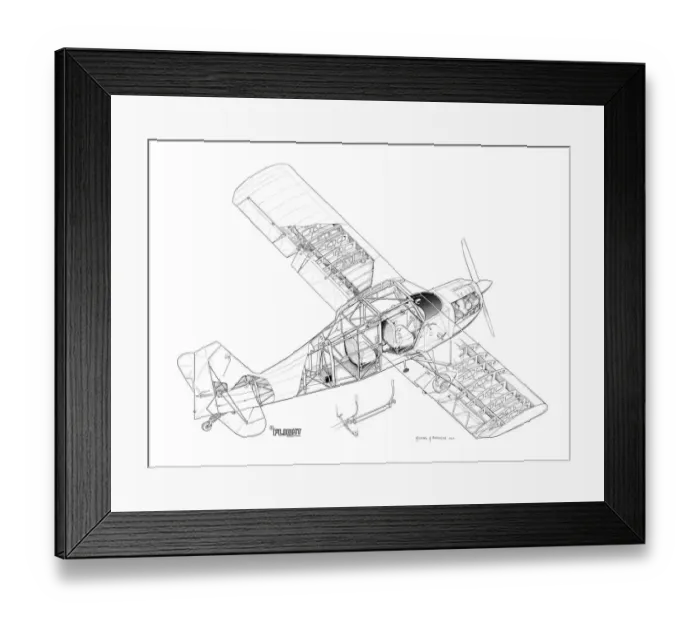 Framed Print : Champion Citabria Cutaway Drawing Framed Print : Champion Citabria Cutaway Drawing