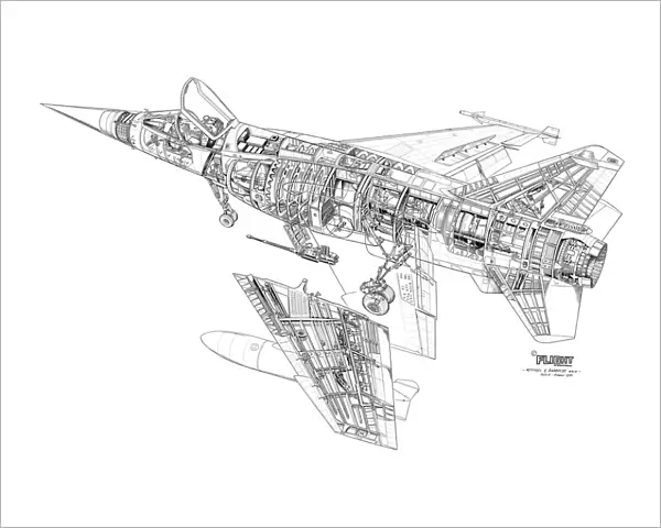 Dassault Mirage F1 Cutaway Drawing
