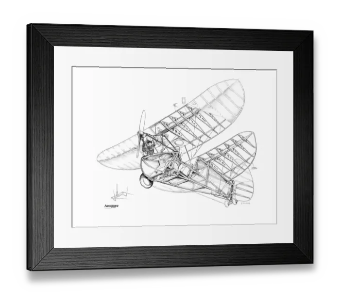 Framed Print : Mignet Pou du Ciel Cutaway Drawing Framed Print : Mignet Pou du Ciel Cutaway Drawing