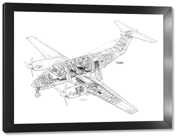 Beech King Air 200 Cutaway Drawing