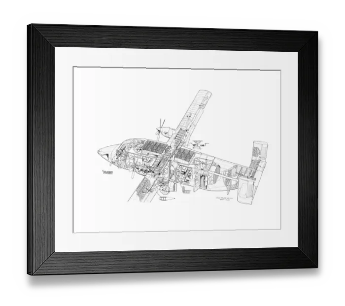 Framed Print : Short SD-330 Cutaway Drawing Framed Print : Short SD-330 Cutaway Drawing