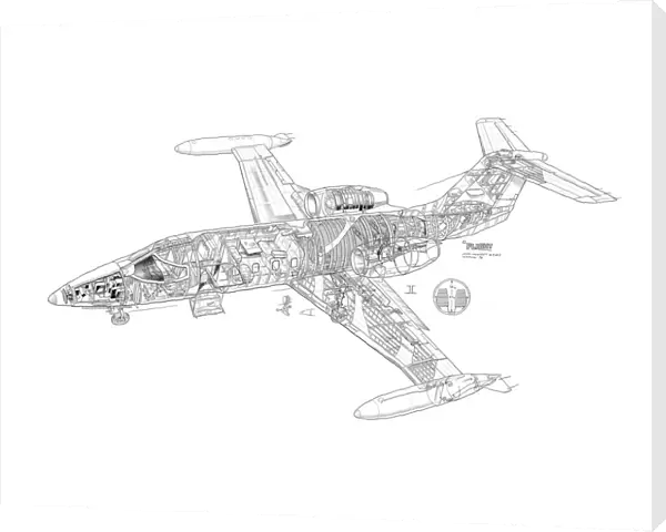 Learjet 35  /  36 Cutaway Drawing
