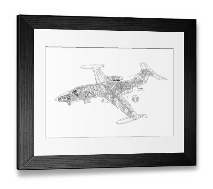 Framed Print : Learjet 35 / 36 Cutaway Drawing Framed Print : Learjet 35 / 36 Cutaway Drawing