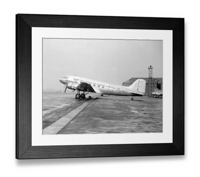 Framed Print : Douglas DC-3 Pan African Air Charter ZS-AVO