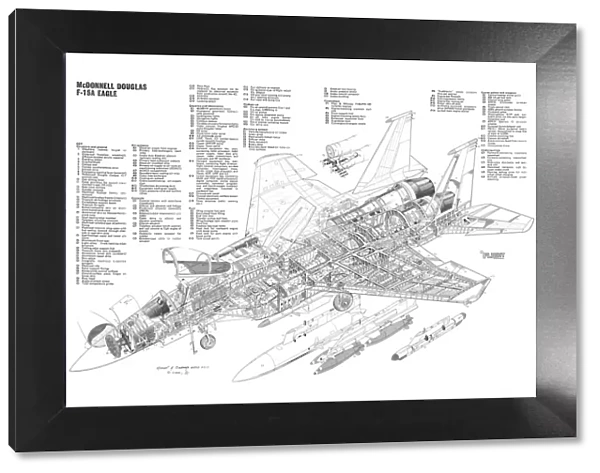 Boeing F15A Eagle Cutaway Poster