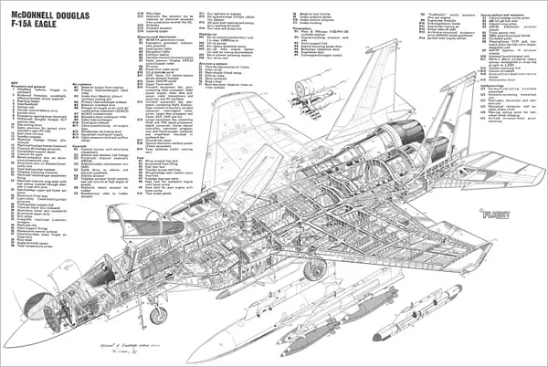 Boeing F15A Eagle Cutaway Poster