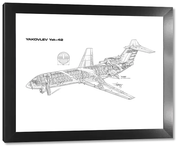 Yakovlev Yak-42 Cutaway Drawing