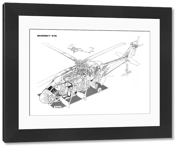 Sikorsky S-76 Spirit Cutaway Drawing