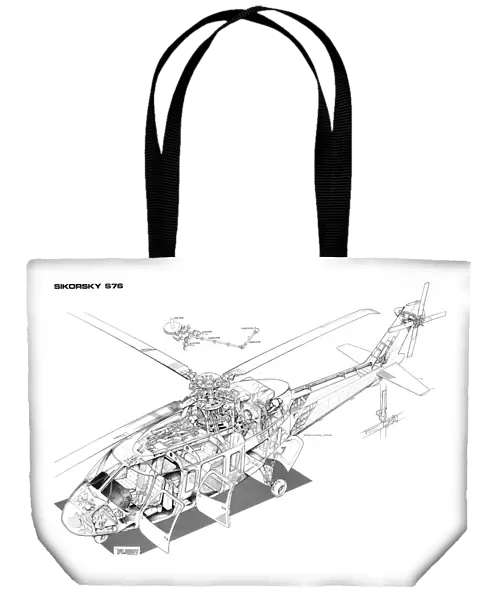 Sikorsky S-76 Spirit Cutaway Drawing
