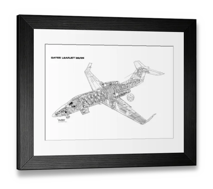 Framed Print : Learjet 28 / 29 Cutaway Drawing Framed Print : Learjet 28 / 29 Cutaway Drawing