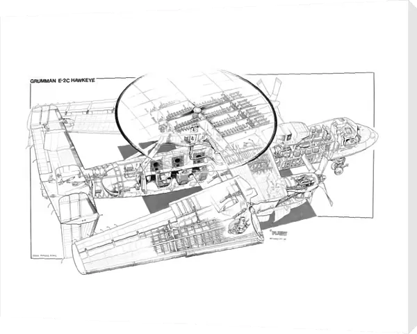 Northrop Grumman E-2C Hawkeye Cutaway Poster