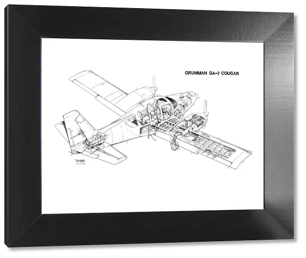 Grumman GA-7 Cougar Cutaway Drawing