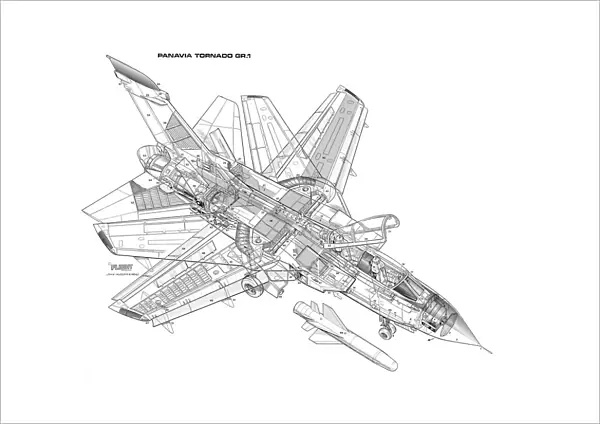 Panavia Tornado GR1 Cutaway Drawing