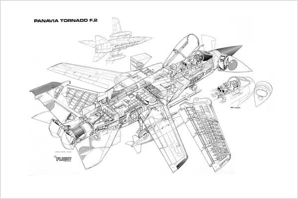 Panavia Tornado F2 Cutaway Drawing
