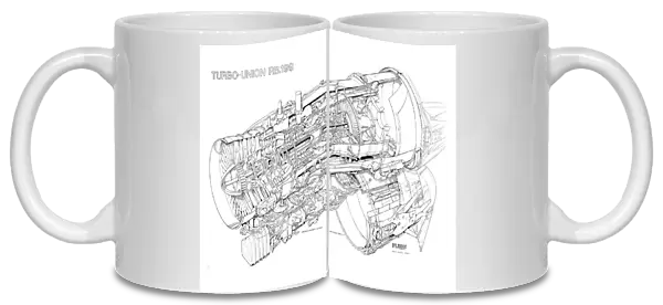 Turbo Union RB199 Cutaway Drawing