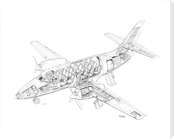 BAe Jetstream 31 Cutaway Drawing