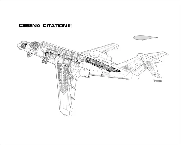 Cessna Citation III Cutaway Drawing