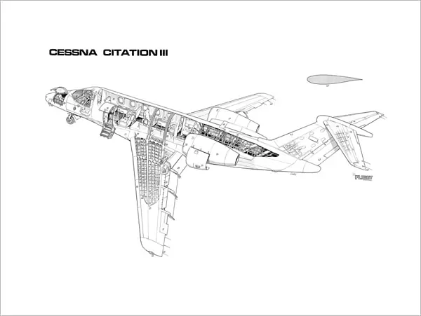 Cessna Citation III Cutaway Drawing