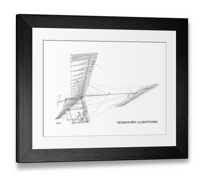 Framed Print : Macready Gossamer Albatross Cutaway Drawing Framed Print : Macready Gossamer Albatross Cutaway Drawing