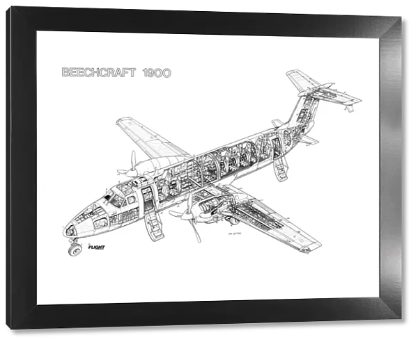 Beechcraft 1900 Cutaway Drawing