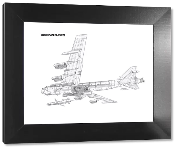 Boeing B52G Stratofortress Cutaway Drawing