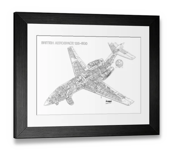 Framed Print : BAe 125-800 Cutaway Poster Framed Print : BAe 125-800 Cutaway Poster