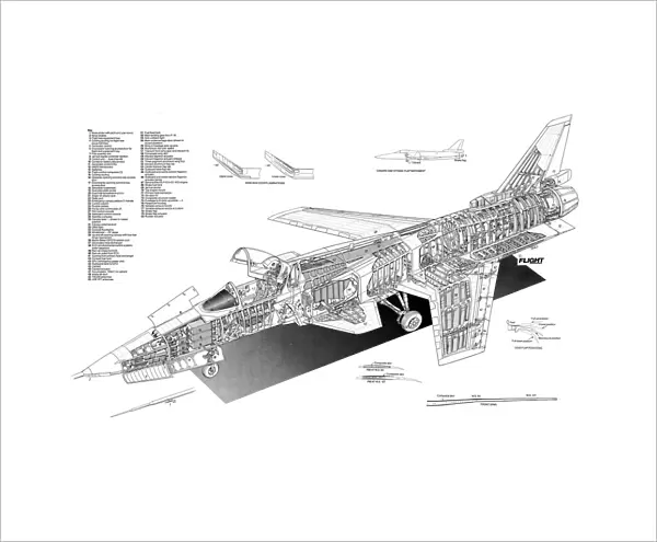 Northrop  /  Grumman X-29A Cutaway Poster