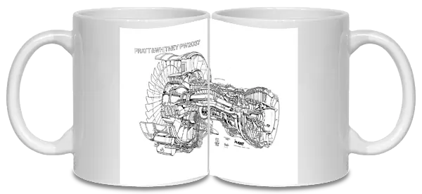 Pratt & Whitney 2037 Cutaway Drawing