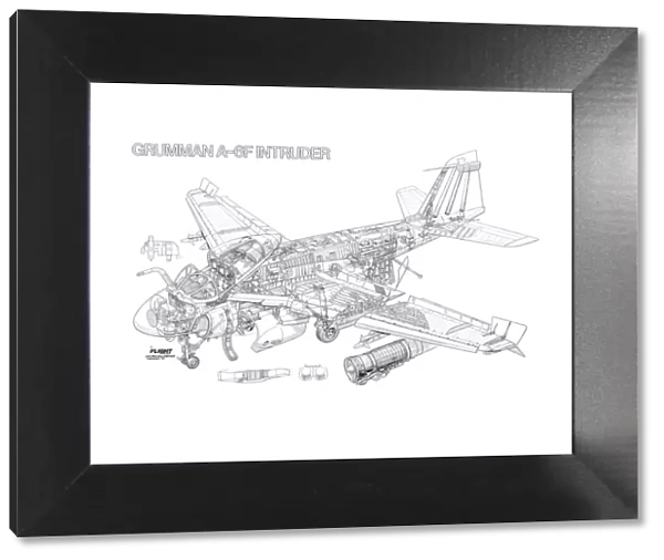 Grumman A-6F Intruder Cutaway Drawing