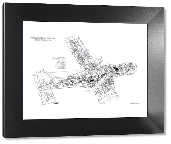 Pilatue Britten Norman AEW Defender Cutaway Drawing