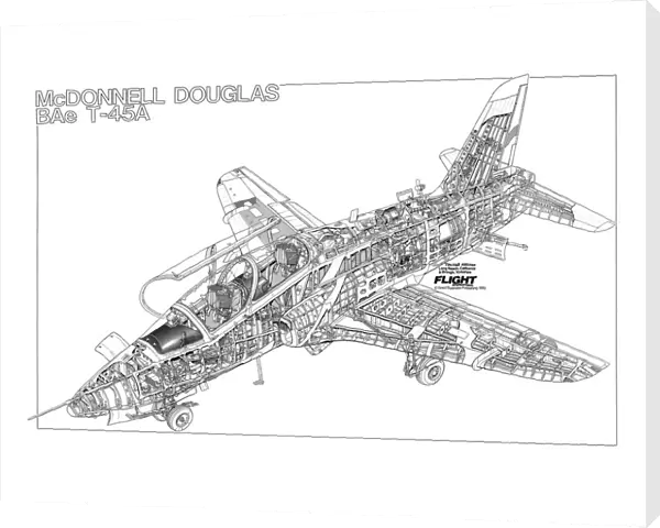 McDD BAe T-45A Goshawk Cutaway Drawing