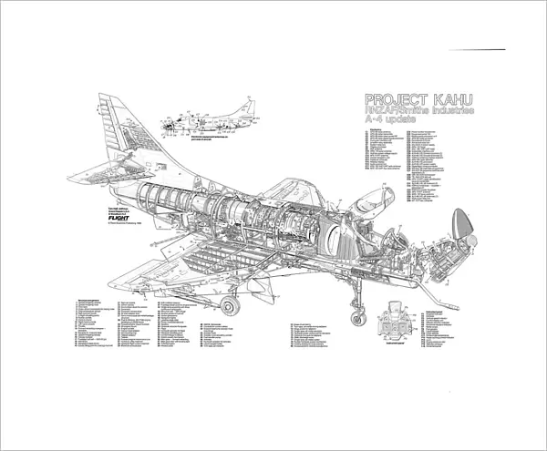 McDD A4 Skyhawk Project Kahu Cutaway Poster