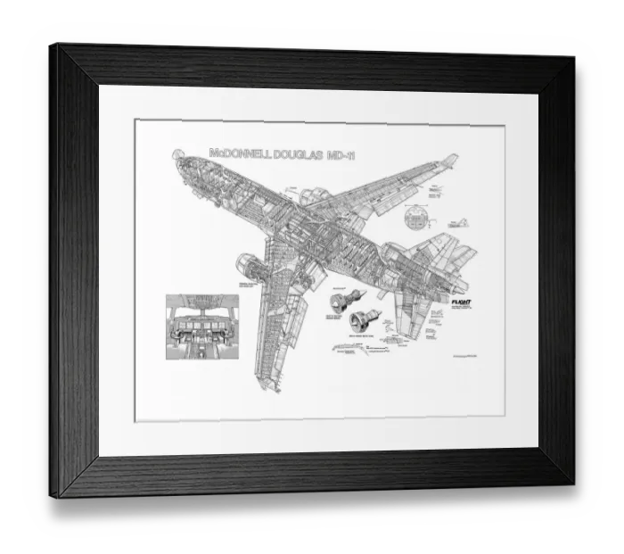 Framed Print : Boeing MD-11 Cuatway Poster Framed Print : Boeing MD-11 Cuatway Poster